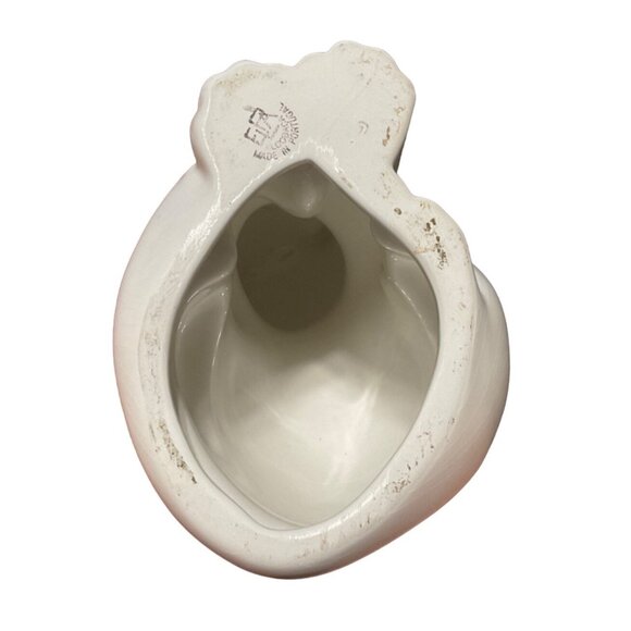 Ceramic Cat Figurine With Blue Eyes & Floral Design By ELPA Alcobaca Portugal - Picture 9 of 9